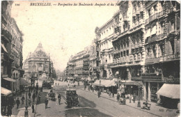 CPA Carte Postale    Belgique Bruxelles Perspective Des Boulevard Anspach Et Du Nord 1908 VM81355 - Avenues, Boulevards