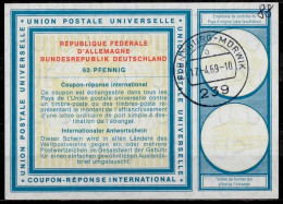 239 FLENSBURG MÜRWICK 17.04.69  Internationaler Antwortschein Reply Coupon Reponse  IRC IAS Für Die Heimatsammlung - Autres & Non Classés