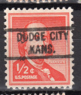 KS-193; USA Precancel/Vorausentwertung/Preo; DODGE CITY (KS), Type 821 - Vorausentwertungen