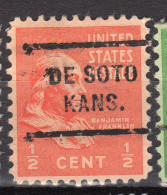 KS-188; USA Precancel/Vorausentwertung/Preo; DE SOTO (KS), Type 712 - Vorausentwertungen