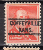 KS-158; USA Precancel/Vorausentwertung/Preo; COFFEYVILLE (KS), Type 804 - Préoblitérés