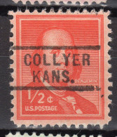 KS-161; USA Precancel/Vorausentwertung/Preo; COLLYER (KS), Type 729 - Precancels