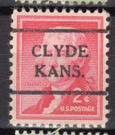 KS-155; USA Precancel/Vorausentwertung/Preo; CLYDE (KS), Type 708 - Préoblitérés