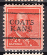 KS-156; USA Precancel/Vorausentwertung/Preo; COATS (KS), Type 701 - Vorausentwertungen