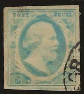 Nederland      .  NVPH   .   1 (2 Scans)  .   1852  .  O      .     Cancelled - Used Stamps
