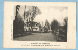 1058  CPA    MONTREUX-CHATEAU  (Territoire De Belfort)  La Route De Cunnelières Et Le Restaurant Pagnard - VINS EN GROS - Other & Unclassified