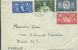 GRANDE BRETAGNE LETTRE 7,50 D CHICHESTER POUR PARIS DE 1953  LETTRE COVER - Briefe U. Dokumente