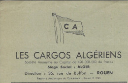 F.1801  NAVIGATION ENTREPRISES COLONIALES 1957 Alger LES CARGOS ALGERIENS Alger Pour Rouen CONNAISSEMENT CAISSES Neuves - 1950 - ...
