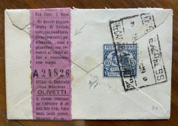 RECAPITO AUTORIZZATO NAPOLI 1929 - AGENZIA THE EXPRESS CON TARGHETTA PUBBLICITARIA OLIVETTI ...RRR - Advertising