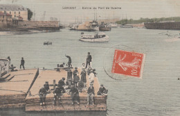 56 LORIENT    Entrée Du Port De Guerre      TB PLAN  Env. 1910.   Voilée Couleur   Edit. Ollivaux.       RARE - Lorient