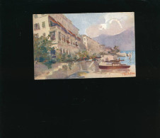 Art Peinture - Paysage Montagneux  Bâtiments Immeubles - Voir Signature -  Milan N° 1026 Italie Suisse ? - Paintings