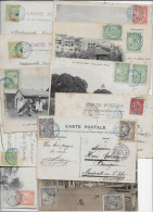 MADAGASCAR Ensemble De 11 Cartes Avec Timbre Cachet DIEGO SUAREZ - Storia Postale
