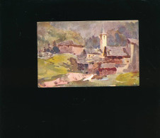 Art Peinture - Paysage Montagneux  église Village- Voir Signature -  Milan N° 3093-12 Italie Suisse ? - Peintures & Tableaux