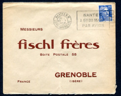 RC 27771 FRANCE 1952 SECAP NANTES RP LOIRE INFERIEURE  /  NANTES A 5H DU MAROC PAR AVION SUR LETTRE > GRENOBLE - Mechanical Postmarks (Advertisement)