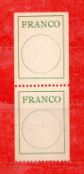 SVIZZERA-SUISSE ** -1943 -  ETIQUETTES FRANCO. Zum. 4. 2 Valeur.  MNH** - Portofreiheit