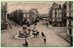 41. ANGERS - PANORAMA DE LA PLACE DE LA VISITATION (49) (ANIMÉE, CHEVAUX, CHIEN) - Angers