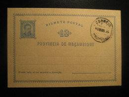 1894 Cancel 10 Reis Bilhete Postal Stationery Card Provincia De Moçambique MOZAMBIQUE - Mosambik