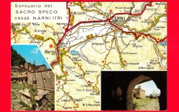 ITALIA - UMBRIA - Cartolina Non Viaggiata - Narni (Terni) - Santuario Del Sacro Speco - Vedute - Mappa - Andere & Zonder Classificatie