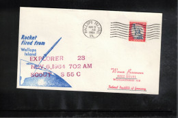 USA 1964 Space / Weltraum Satellite EXPLORER 23 Launched  By Rocket Fired From Wallops Island Interesting Cover - Etats-Unis