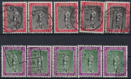 Luxembourg - Luxemburg - Timbres - 1937   Caritas  Wincelas  II  5x10c.  °    5x35c.   ° - Usati