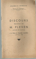 Discours M Pleven Ministre Des Finances Assemblée Consultative 29 Mars 1945 Politique 40 Pages - Historical Documents