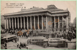 49. PARIS - LA BOURSE - CONSTRUITE DE 1808 À 1826 PAR BRONGNIART ET LABARRE - C. M. 75) (ANIMÉE, FRANCHISE MILITAIRE) - Other Monuments