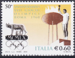 Italie 2010,Jeux Olympiques,Sports,Giancarlo Peris,Reporteur Flamme Finale,MNH - Autres & Non Classés