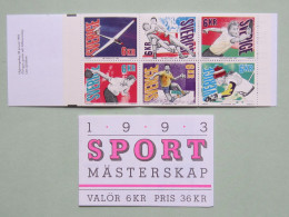 Sport,SVEZIA 1993,Libretto,Carnet,Booklet (volo A Vela, Lotta. Ping Pong, Bowling, Pallamano, Sci Di Fondo) 1 Carnet F/r - 1981-..