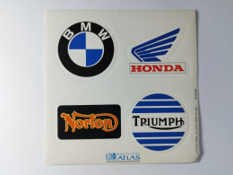 Autocollant. Moto BMW HONDA NORTON TRIUMPH. Editions Atlas - Stickers