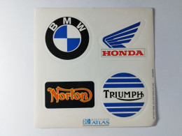 Autocollant. Moto BMW HONDA NORTON TRIUMPH. Editions Atlas - Pegatinas