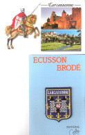 LOT DE 2 CPSM DE CARCASSONNE - ECUSSON BRODE - Carcassonne
