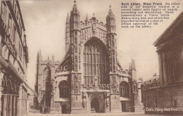 Postcard - Bath Abbey, West Front - VG - Unclassified