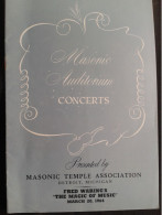 FRED WARING'S THE MAGIC OF MUSIC PENNSYLVANIANS DETROIT 1964 PROGRAM PROGRAMME - Programmi