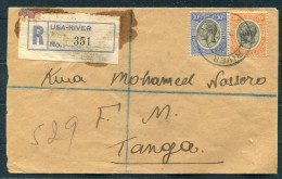 1934 Tanganyika Registered USA River Cover - Tanga  - Tanganyika (...-1932)