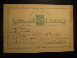 LOURENÇO MARQUES 1890 To Lisboa Cancel 30 Reis UPU Bilhete Postal Stationery Card Slight Damaged Moçambique MOZAMBIQUE - Mozambique