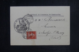 FRANCE - Lettre Du Tribunal De Commerce De Rambouillet Pour Montfort L'Amaury En 1908  - L 153115 - 1877-1920: Semi-Moderne