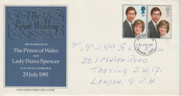 Post Office First Day Cover - The Marriage Of The Prince Of Wales And Lady Diana Spencer 29 July 1981 - Altri & Non Classificati