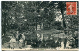 CPA Voyagé 1915 * CLICHY Le Parc Denain La Pièce D'eau ( Animée Enfants ) B.F. Edition - Clichy