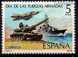 Espagne 1979 Armée Jour Avion Aviation Tanks Navire Militaire 1v MNH - Militaria