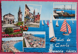 Visuel Très Peu Courant - Italie - Saluti Da Caorle - Spiaggia Ridente - 1962 - Andere & Zonder Classificatie