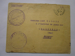 Lettre FM TOE Armées 16/7/1949 BATAILLON DE TIRAILLEURS SENEGALAIS RENFORT N°3 POUR SALERNES - Militaria