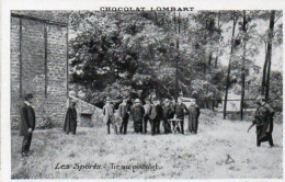 4V5Hy    Chasse Chasseur Chocolat Lombart Tir Au Pistolet En TBE - Schieten (Wapens)