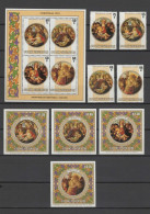 Cook Islands 1985 Paintings Botticelli, Christmas Set Of 4 + 5 S/s MNH - Madonna