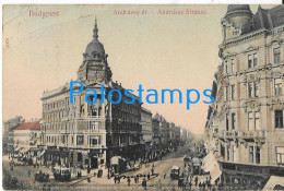 229754 HUNGARY BUDAPEST ANDRASSY STREET & TRAMWAY BREAK CIRCULATED TO ARGENTINA POSTAL POSTCARD - Hongrie