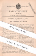 Original Patent - Stéphane Drzewiecky , Paris , Frankreich , 1893 , Lancierapparat Für Unterwassertorpedos | Torpedo - Documents Historiques