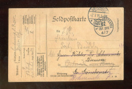 "DEUTSCHES REICH" 1915, Feldpost-Vordruckkarte Mit K1 "47. INF.DIV." Und Stegstempel "OSTERODE" (B2140) - Feldpost (franchigia Postale)