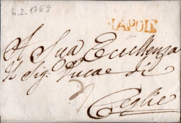 D2 - LETTERA PREFILATELICA DA NAPOLI A CEGLIE 1769 - ...-1850 Préphilatélie