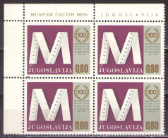 Yugoslavia 1974 - 100 Years Of Mertic System In Yugoslavia - Mi 1538 - MNH**VF - Nuovi