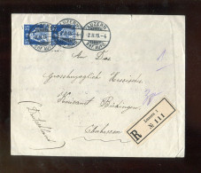 "SCHWEIZ" 1915, Reco-Brief Mit MeF Ex Luzern Nach Buedingen (Deutschland) (R2141) - Lettres & Documents