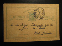 LOURENÇO MARQUES 1906 To SMS Seeadler Germany Cancel 30Reis Bilhete Postal Stationery Slight Fault Moçambique MOZAMBIQUE - Mosambik